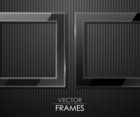 Black texture frame design vector 03