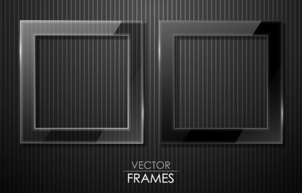 Black texture frame design vector 03
