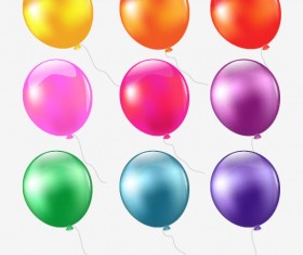 Colorful Balloon mix design vector 01