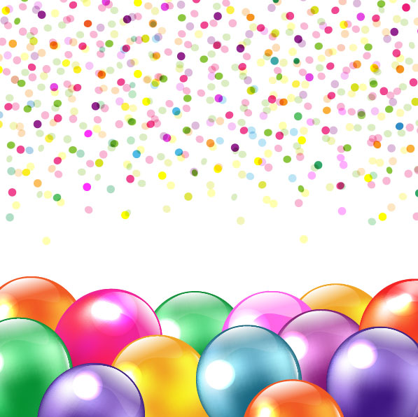 Colorful Balloon mix design vector 02