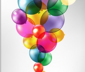 Colorful Balloon mix design vector 03