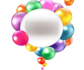 Colorful Balloon mix design vector 04