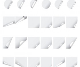 Set of Blank paper design vector material 03