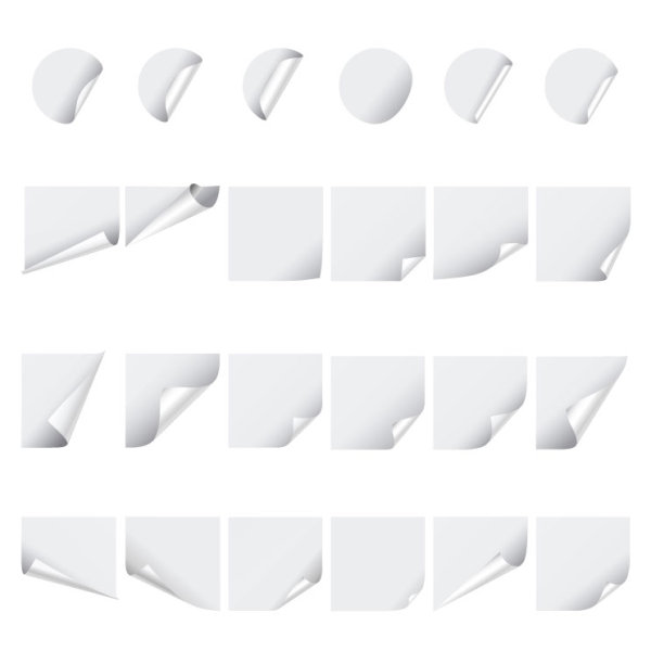 Set of Blank paper design vector material 03