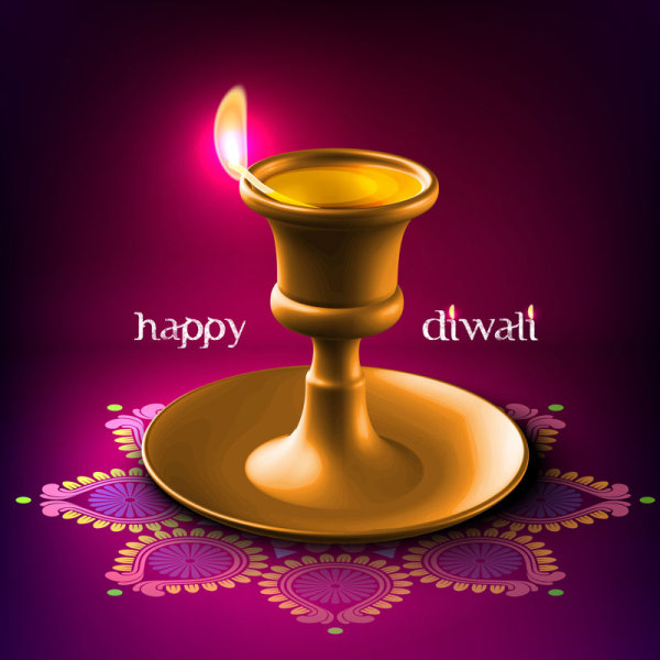 India Diwali elements backgrounds vector 05