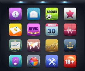 Creative Mobile application icon set 01