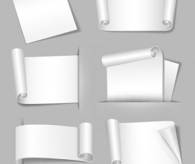 Set of Blank paper design vector material 14