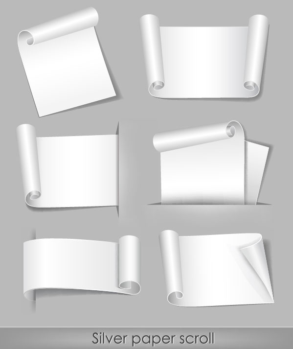 Set of Blank paper design vector material 14