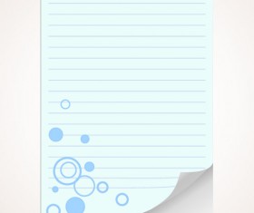 Set of Blank paper design vector material 16