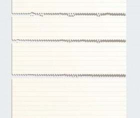 Set of Blank paper design vector material 23