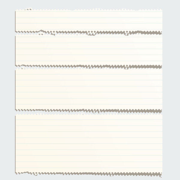Set of Blank paper design vector material 23