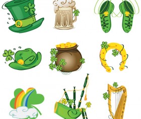 Different cartoon graphic mix vector material 04