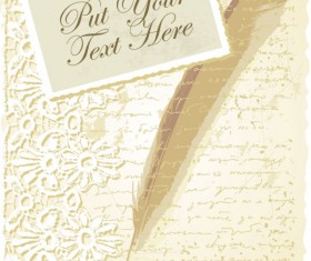 Retro style Postcard backgrounds vector 02