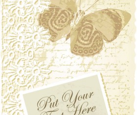 Retro style Postcard backgrounds vector 03