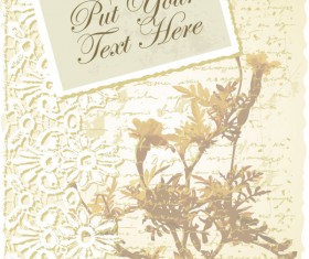 Retro style Postcard backgrounds vector 04