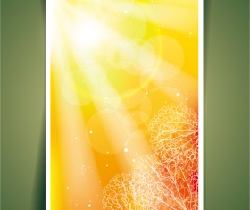 Yellow style website theme template vector 04