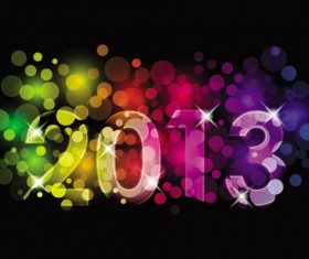 2013 year Font Design elements vector 01