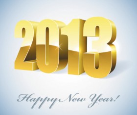 2013 year Font Design elements vector 04