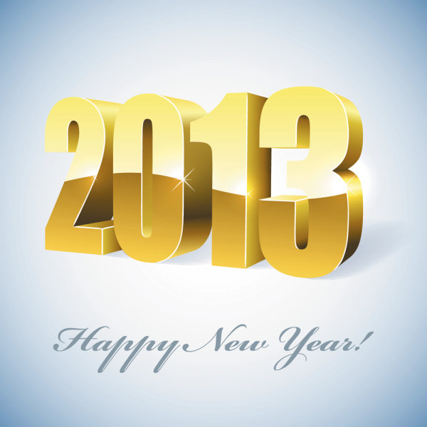 2013 year Font Design elements vector 04