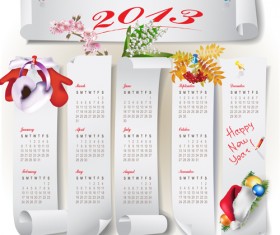 Elements 2013 Calendar design vector graphics 04