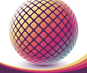3D ball vector background set 02