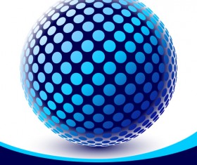 3D ball vector background set 03