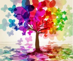 Different colors of rainbow backgrounds vector 01