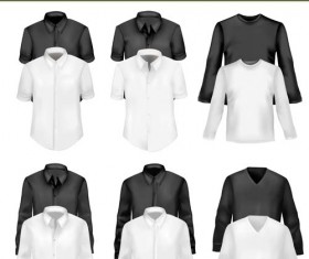 Different Apparel and T-shirt shirt mix vector 01