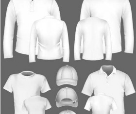 Different Apparel and T-shirt shirt mix vector 05