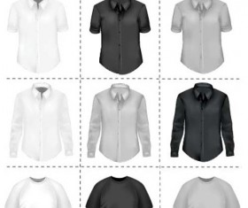 Different Apparel and T-shirt shirt mix vector 06