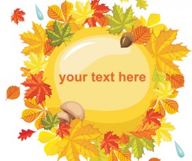 Autumn theme backgrounds art vector 02
