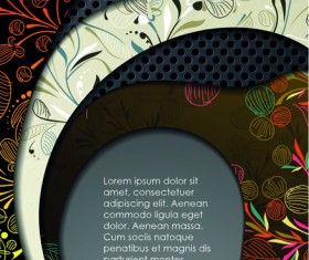 Set of Autumn multi layered background vector 04