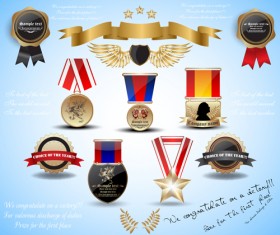 Different Award design elements vector 05