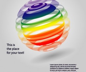 Backgrounds with 3D shapes vector graphic 01