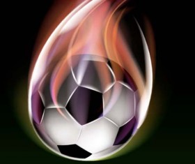 Abstract of Ball with flame design vector 03