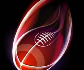 Abstract of Ball with flame design vector 04
