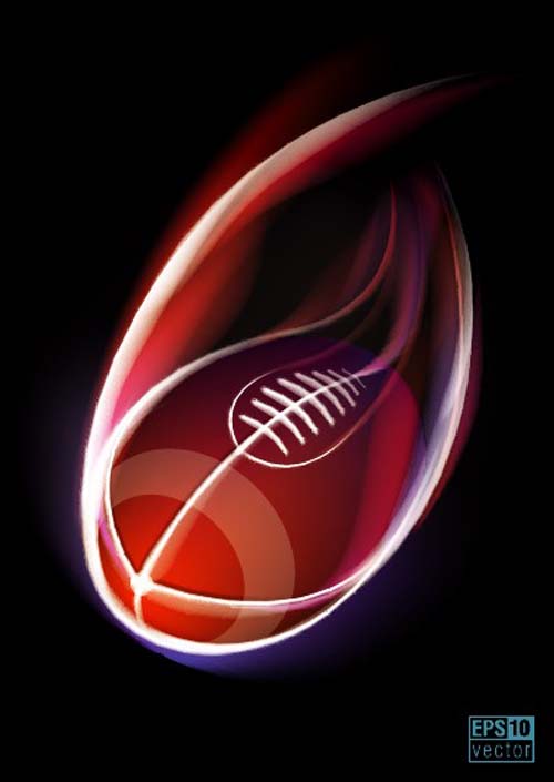 Abstract of Ball with flame design vector 04
