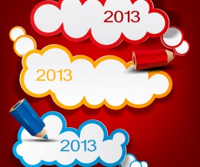 Set of Bookmarks design elements vector graphic 01