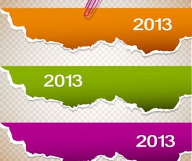 Set of Bookmarks design elements vector graphic 02