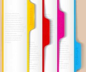 Set of Bookmarks design elements vector graphic 03