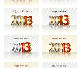 Bright 2013 New Year design vector material 01
