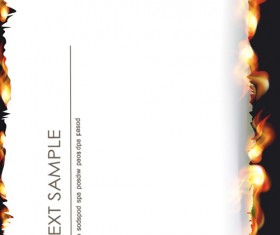 Set of Burning paper backgrounds vector 04