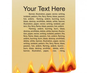 Set of Burning paper vector art 03