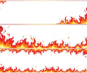 Set of Burning paper vector art 04