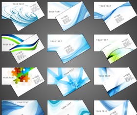 Set of Fashion Business cards design vector 02