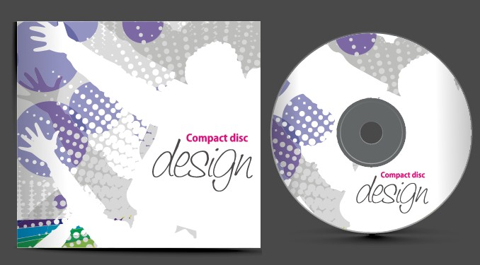 Abstract of CD Cover vector set 06