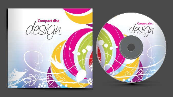 Abstract of CD Cover vector set 07