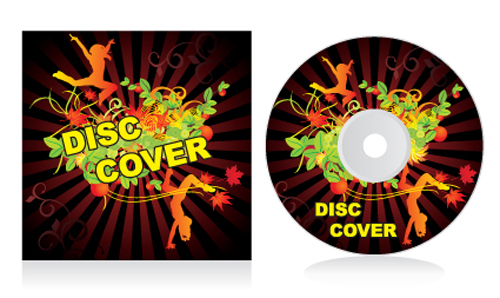 Set of Creative CD cover design vector graphics 03