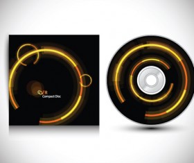 Set of Creative CD cover design vector graphics 04