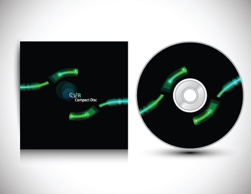 Set of Creative CD cover design vector graphics 05